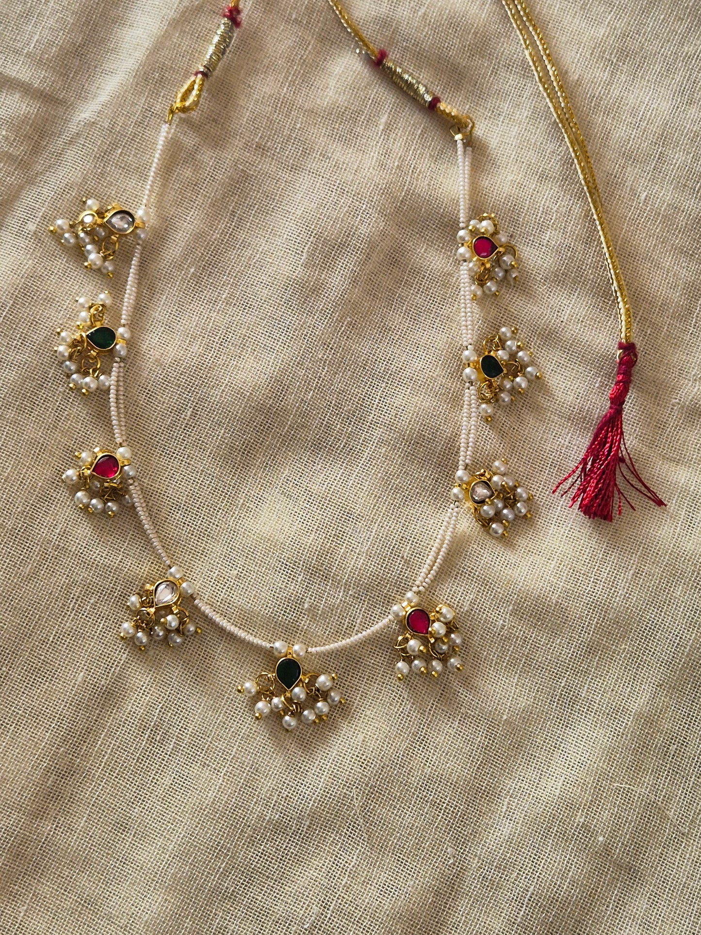 Kundan bead necklace