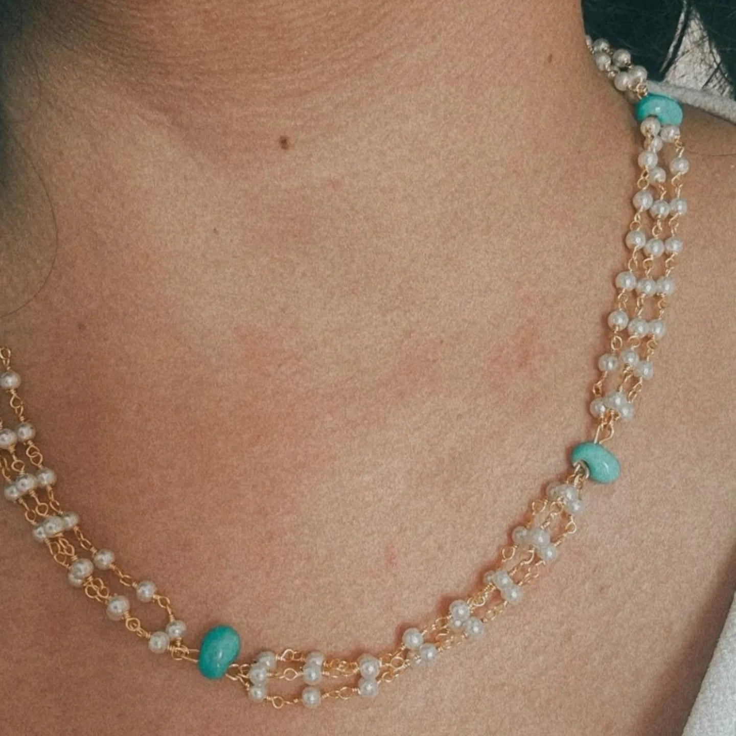 Turquoise minimalist necklace