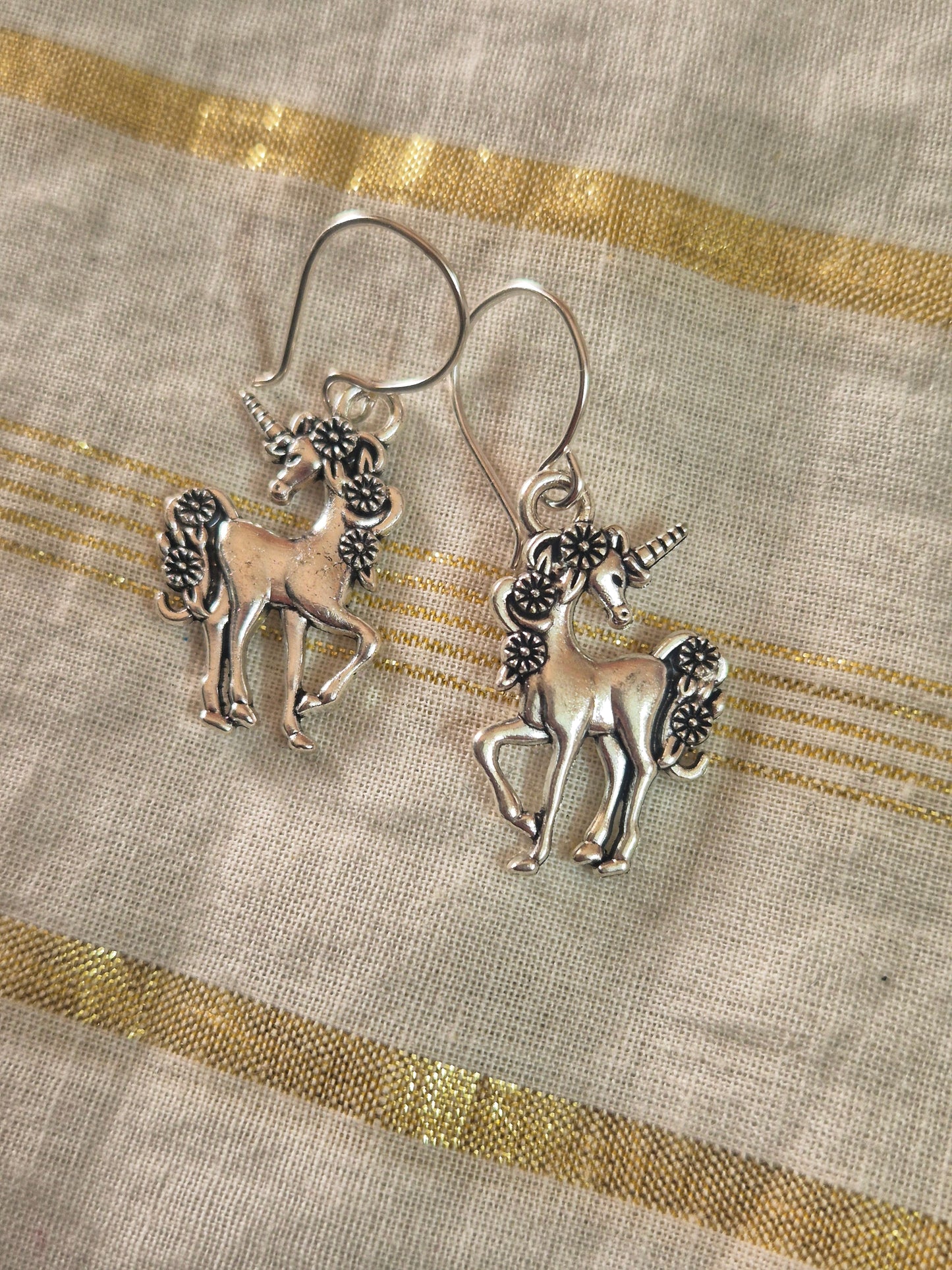 Unicorn charm earrings