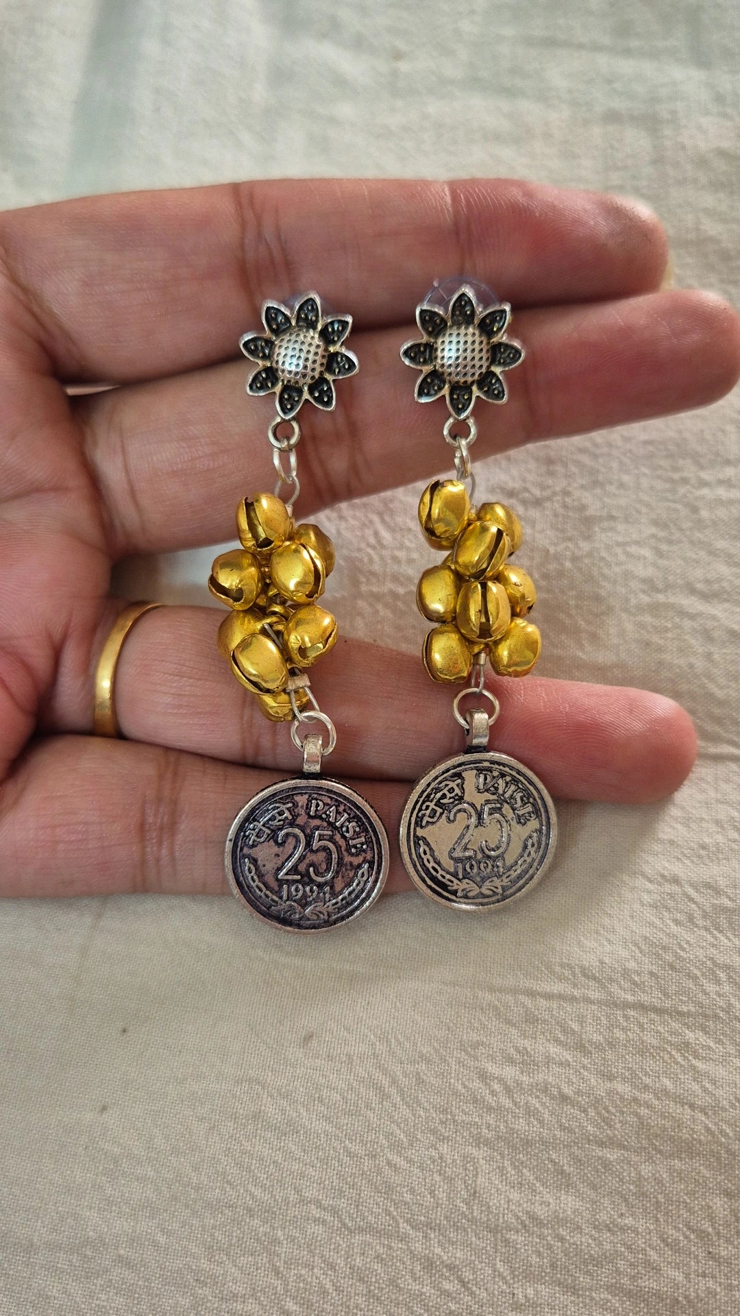 Coin ghoongroo earrings