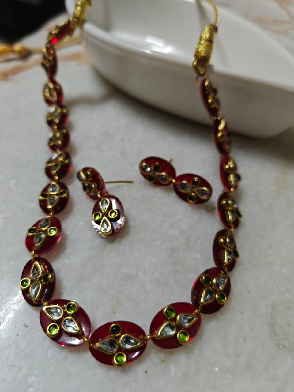 Resin Kundan Necklace set