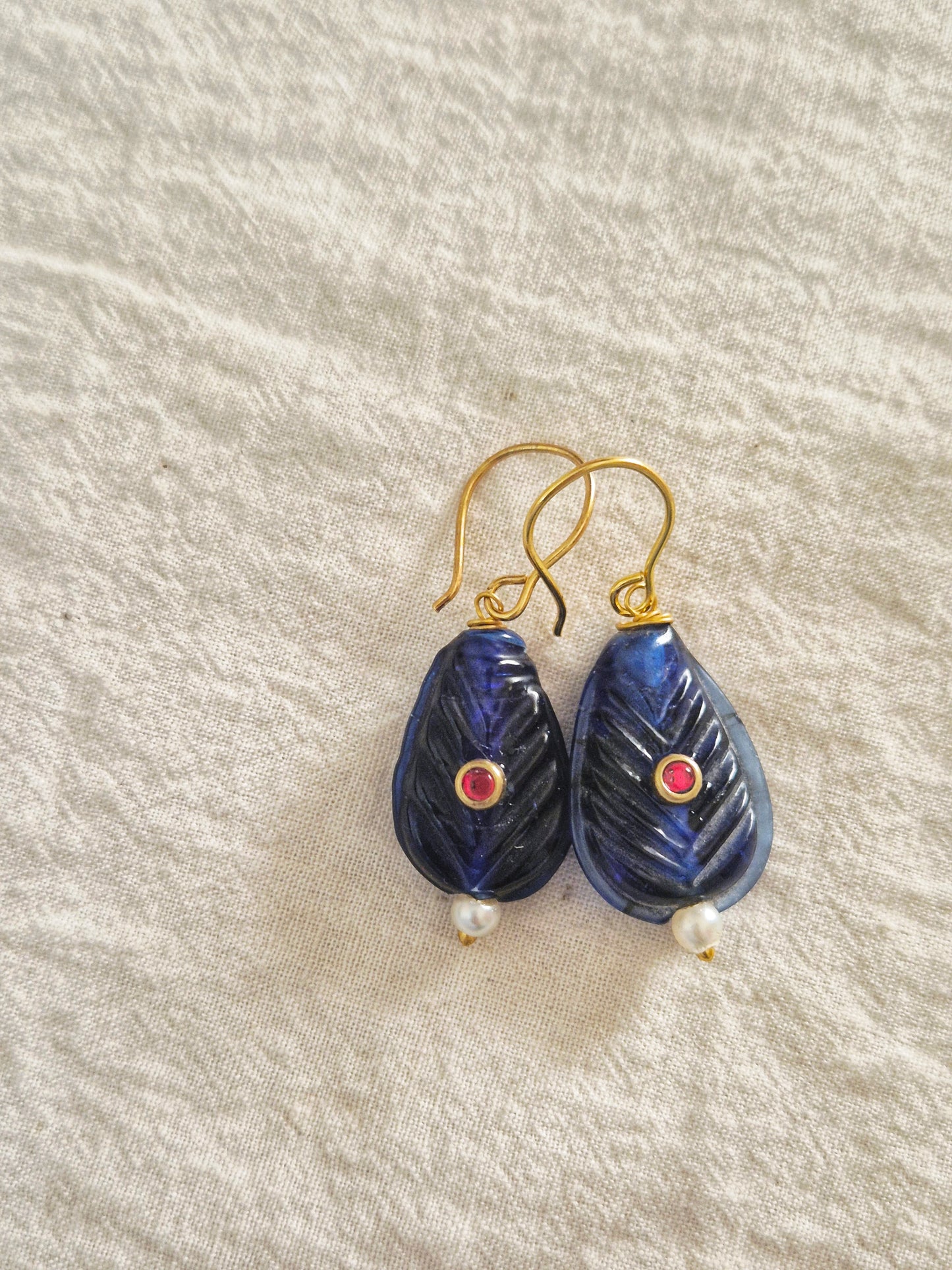 Patti wali blue earrings