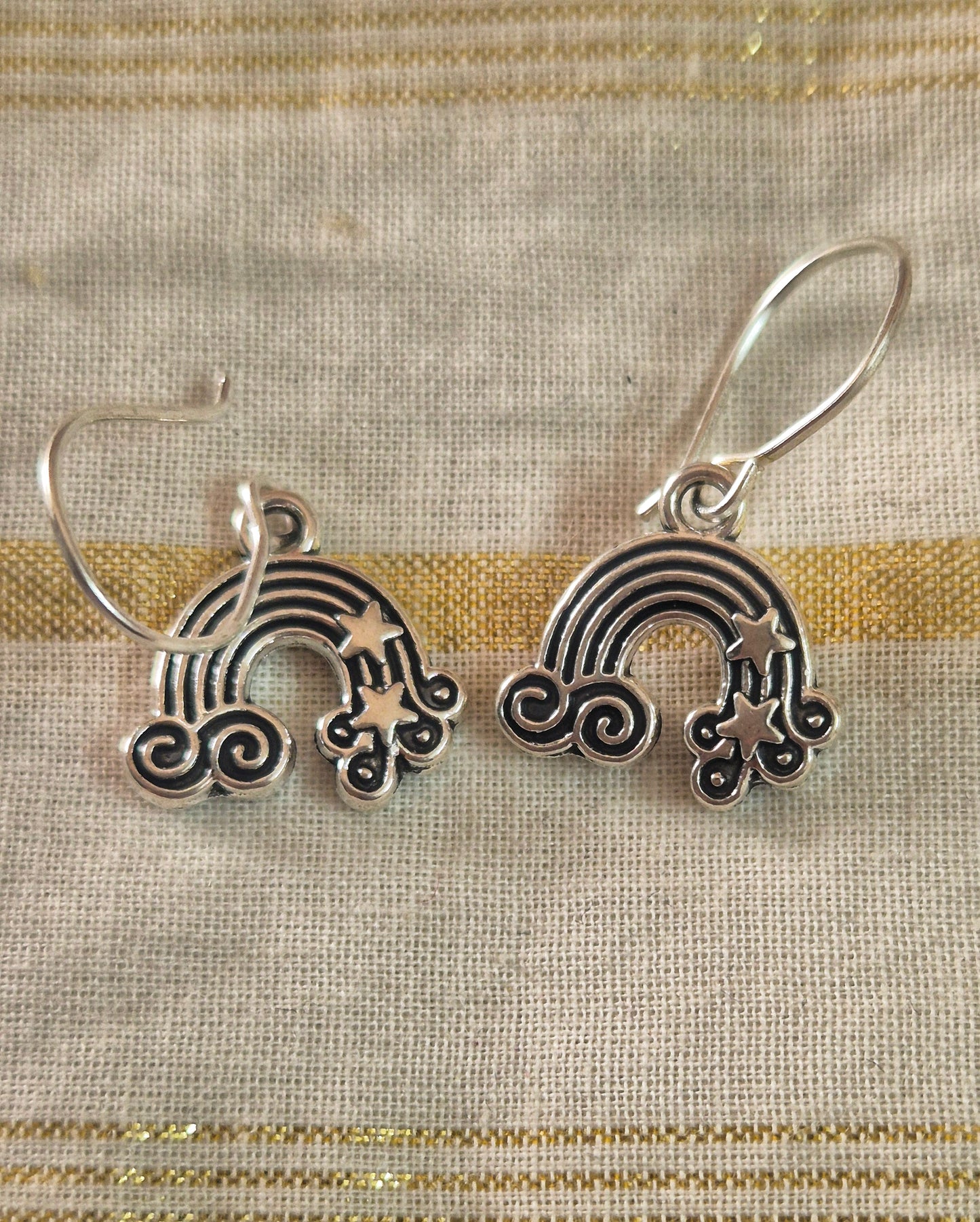 Rainbow charm earrings
