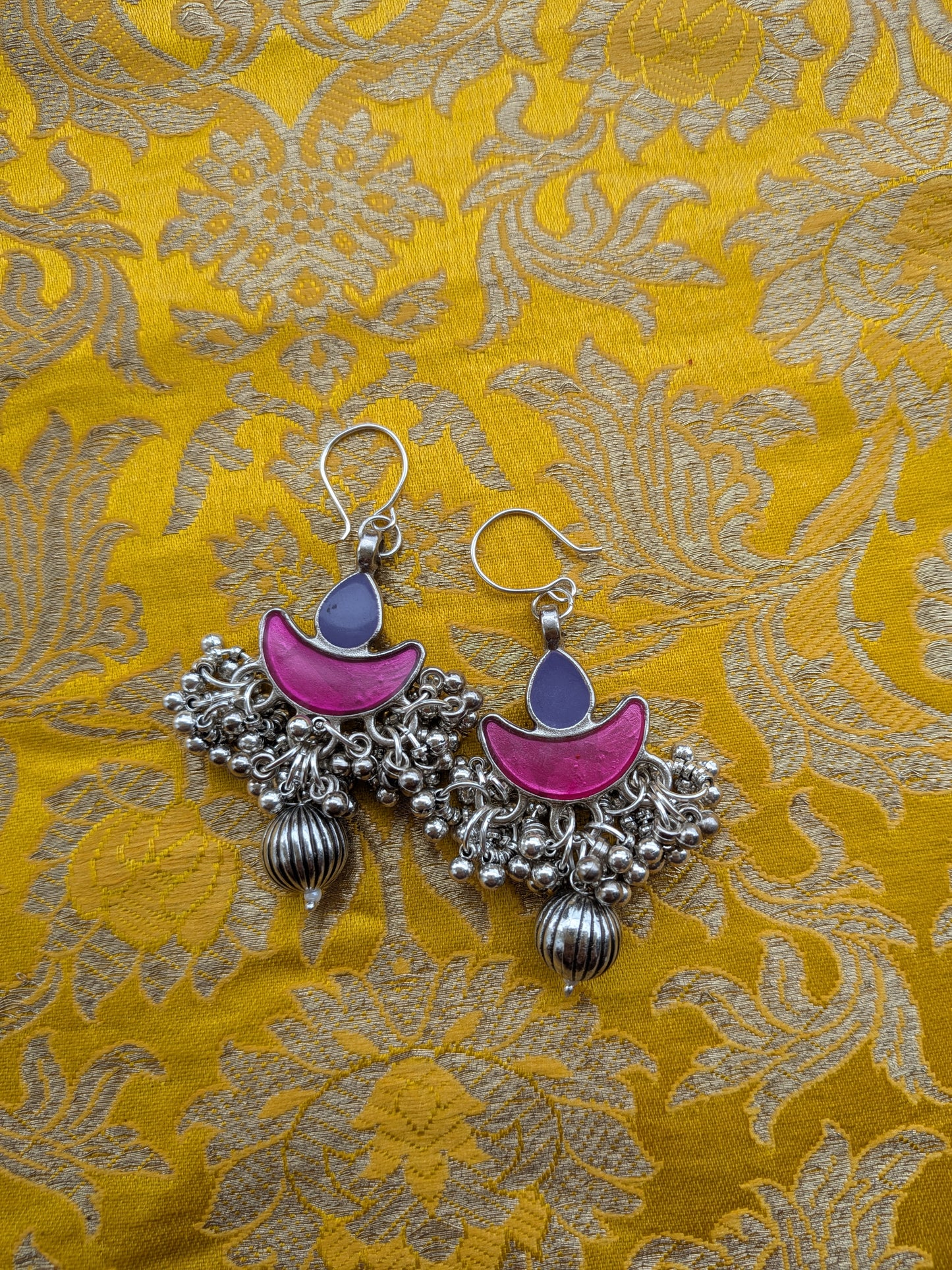 Adha chand with gola earrings