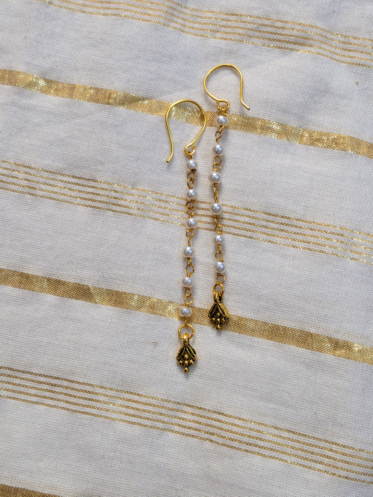 Pearl string patti Earrings