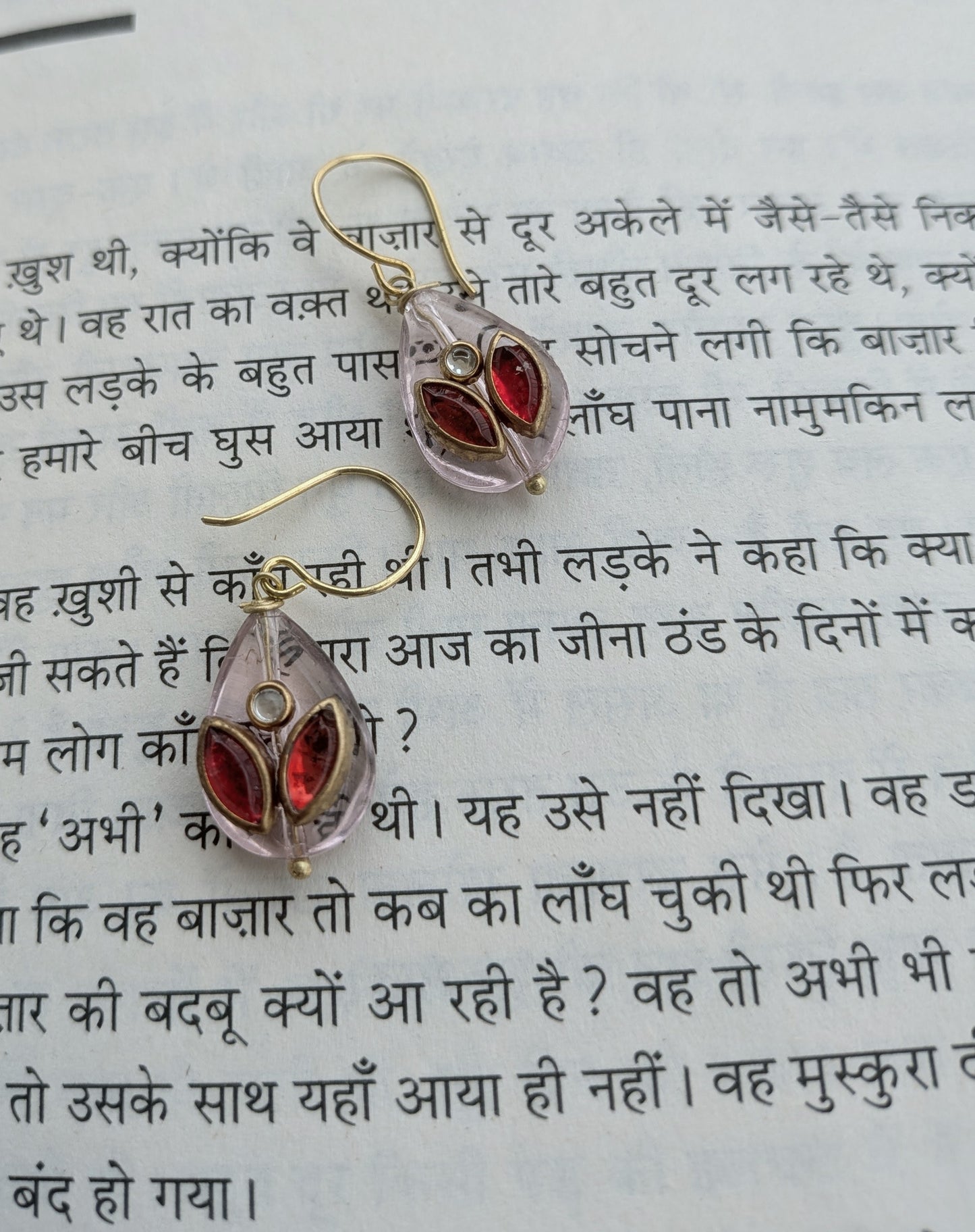 Kundan bead earrings