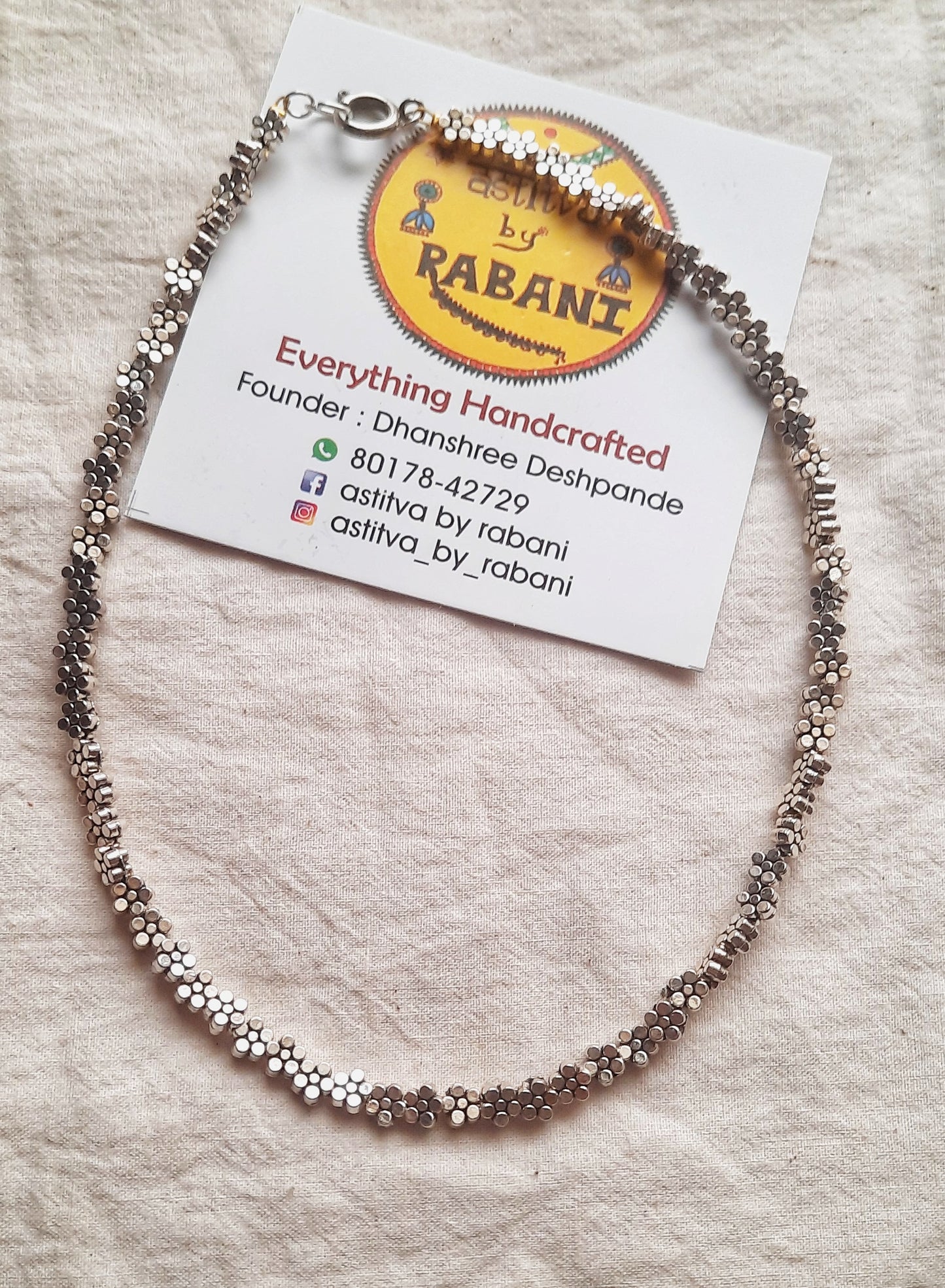 Silver Flower choker