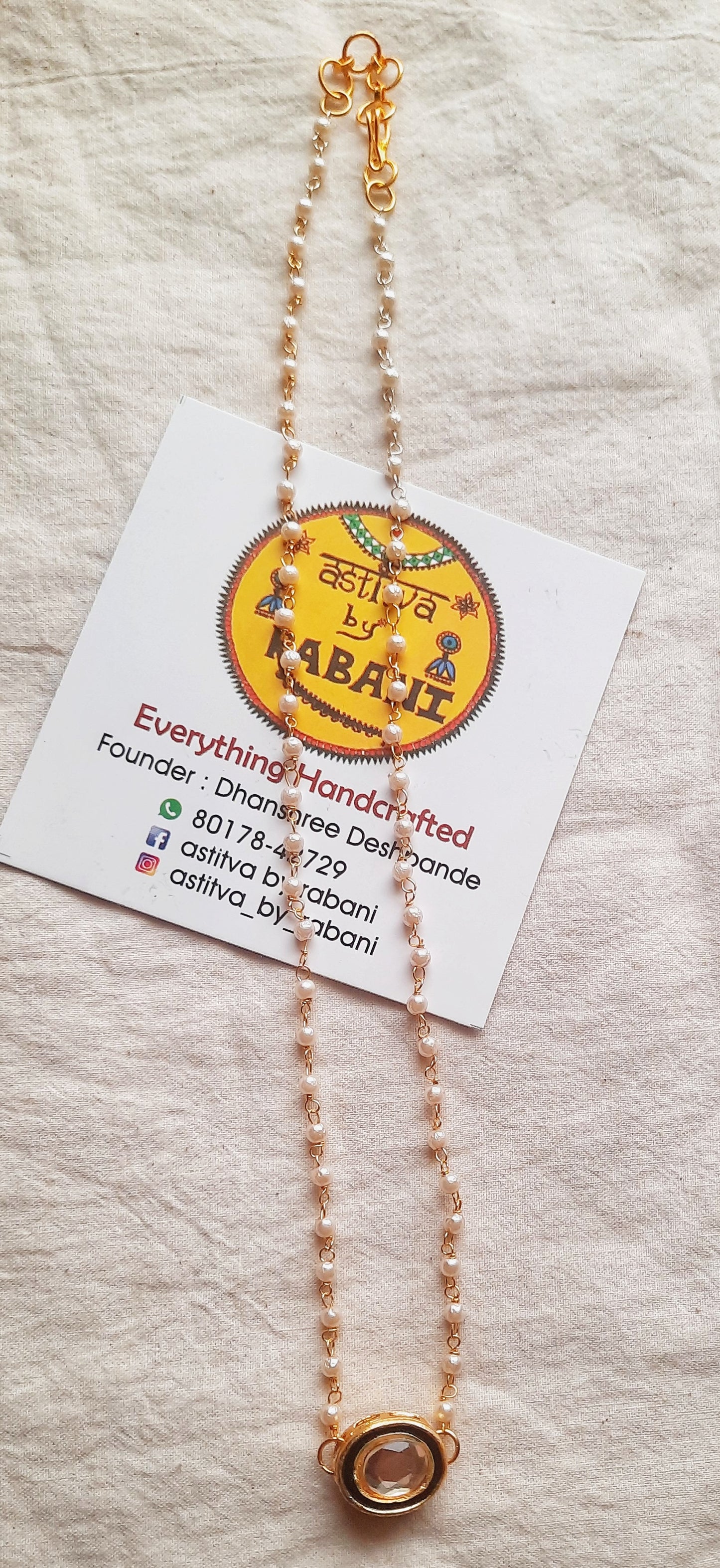 Kundan Pearl Chain