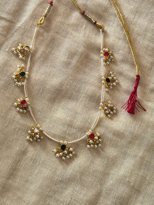 Kundan bead necklace