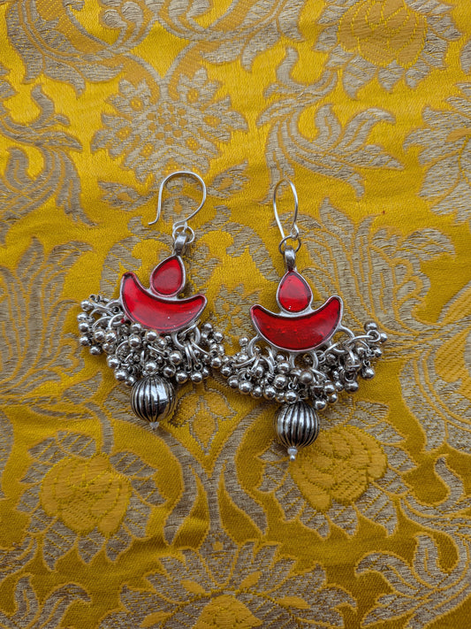 Adha chand with gola earrings