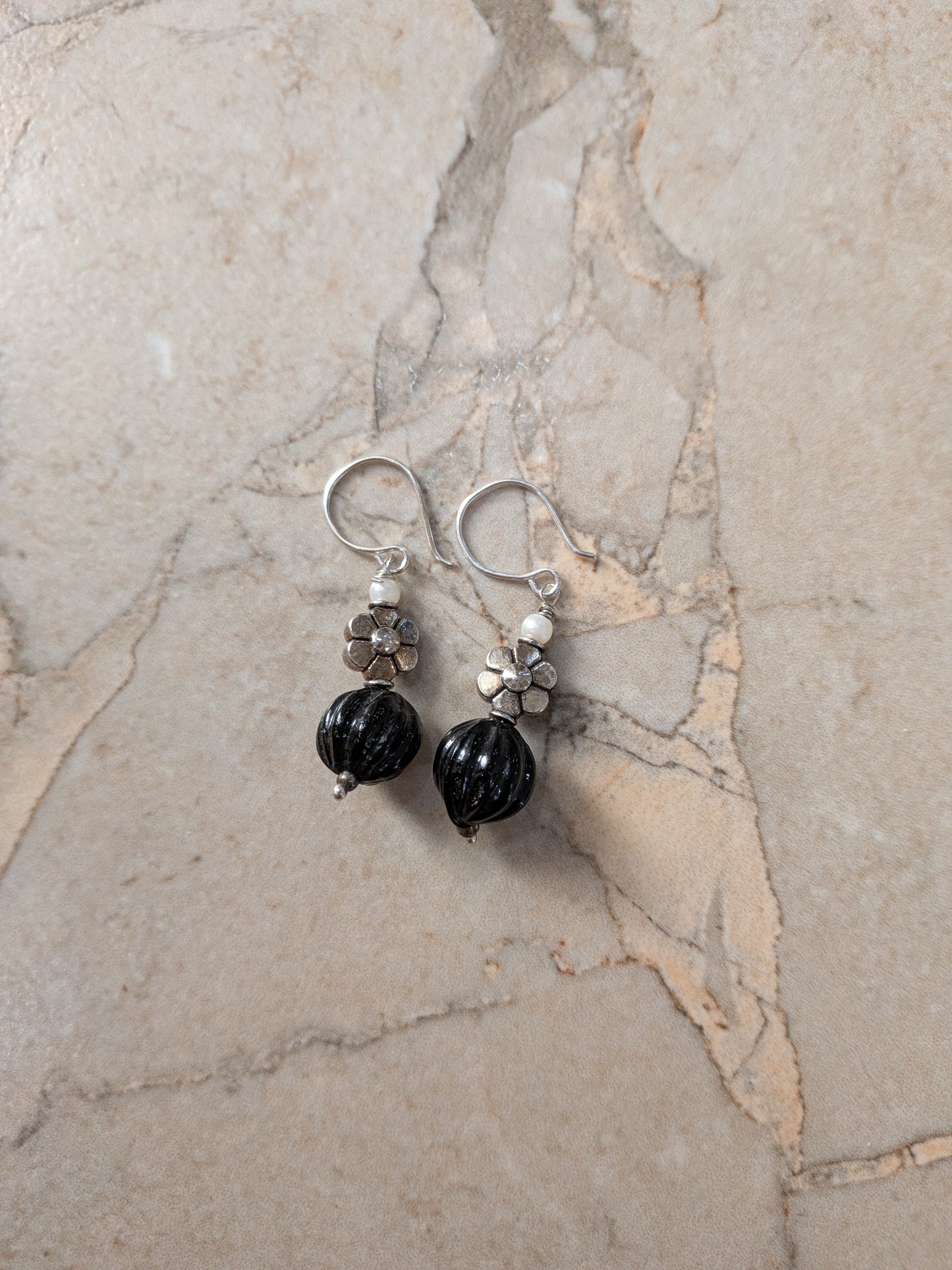 Pumpkin Bead earrings