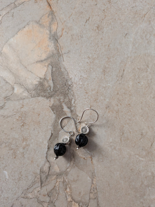 Pumpkin beads earrings