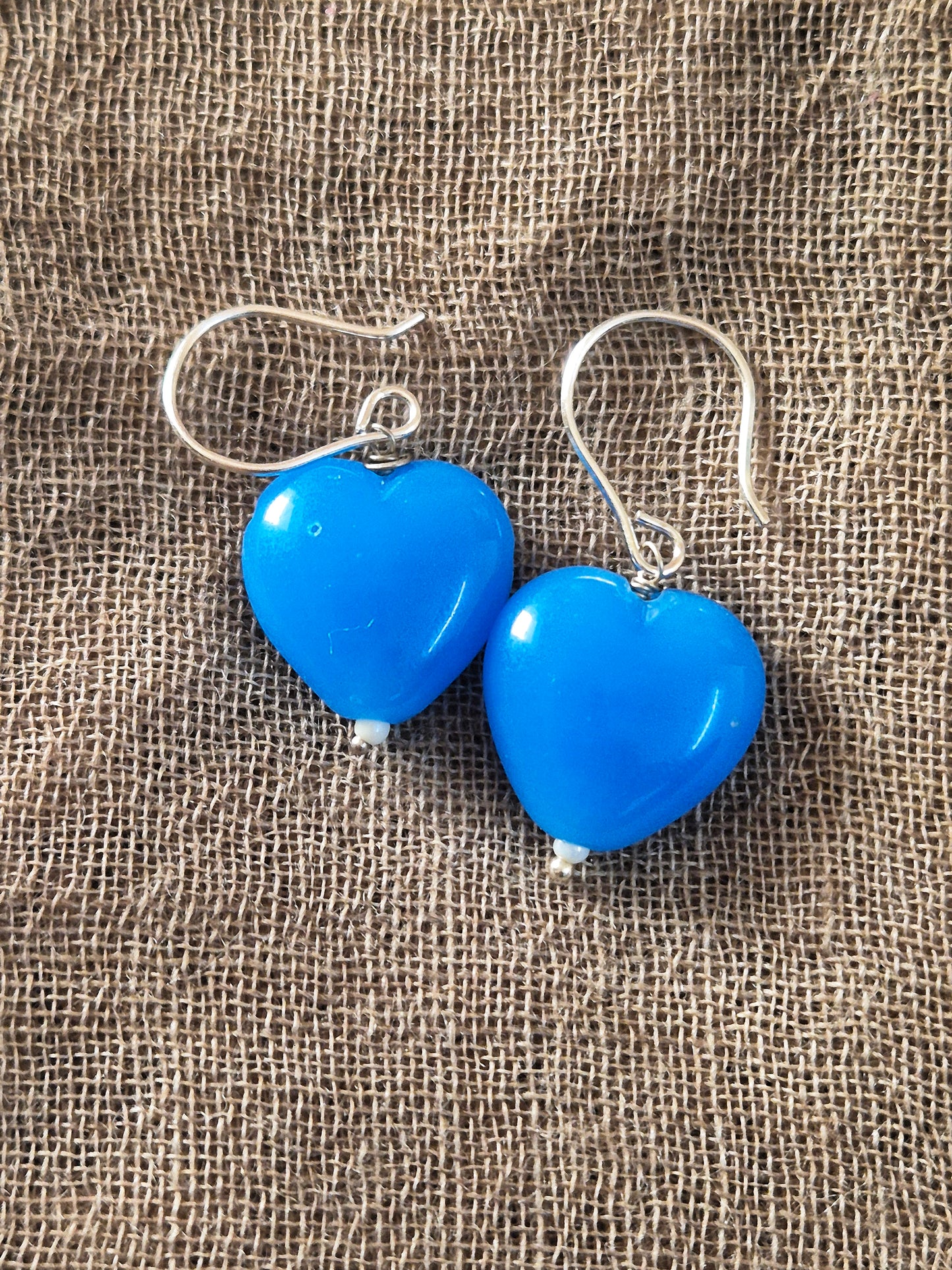 Heart bead earrings