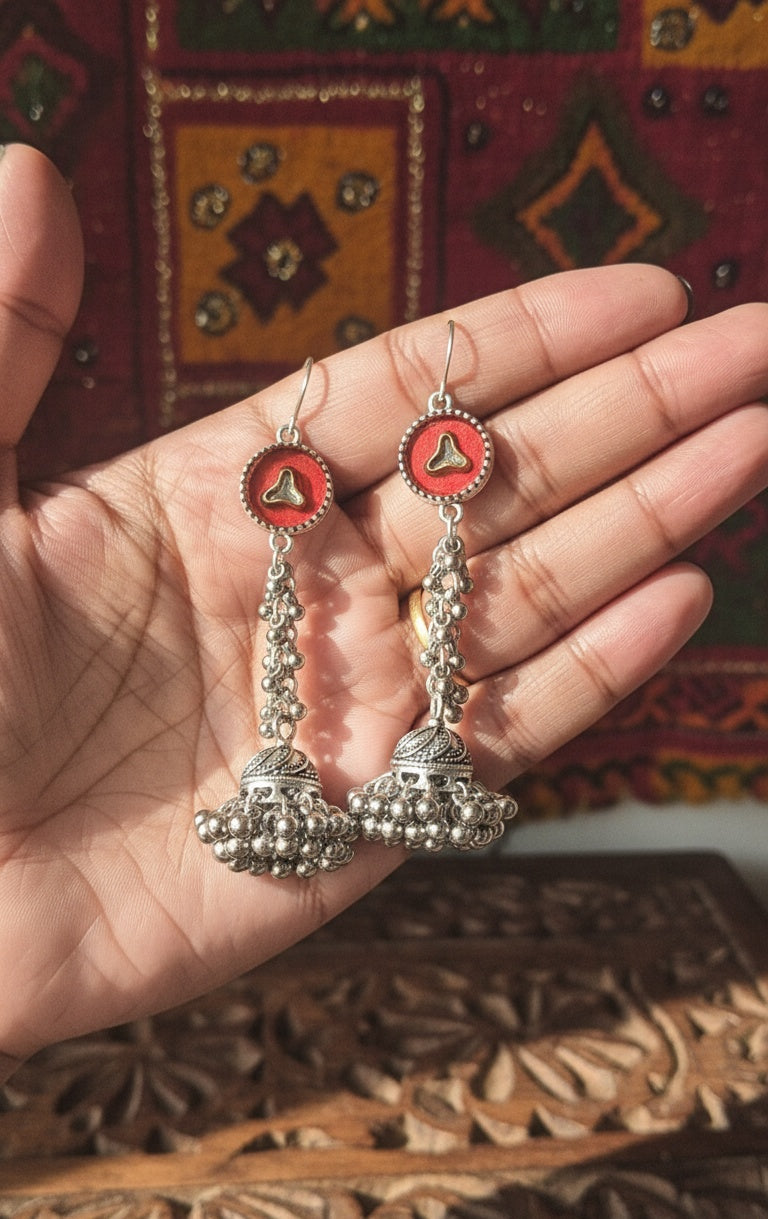 Red gol wala jhumka