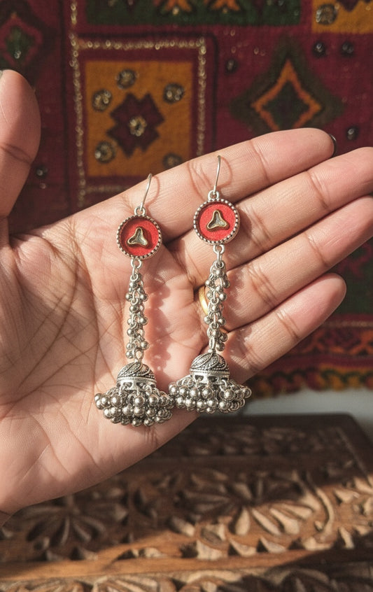 Red gol wala jhumka