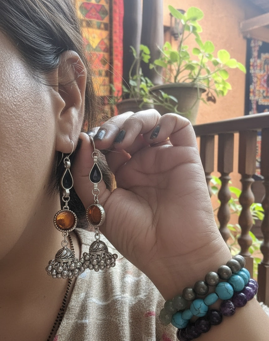 1 patti gola jhumka