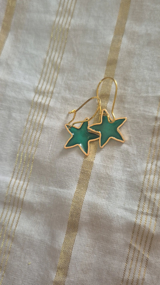Resin star earrings