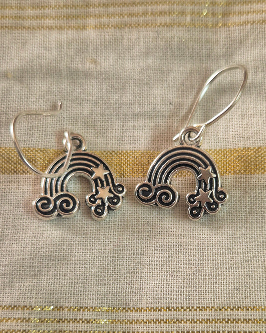 Rainbow charm earrings