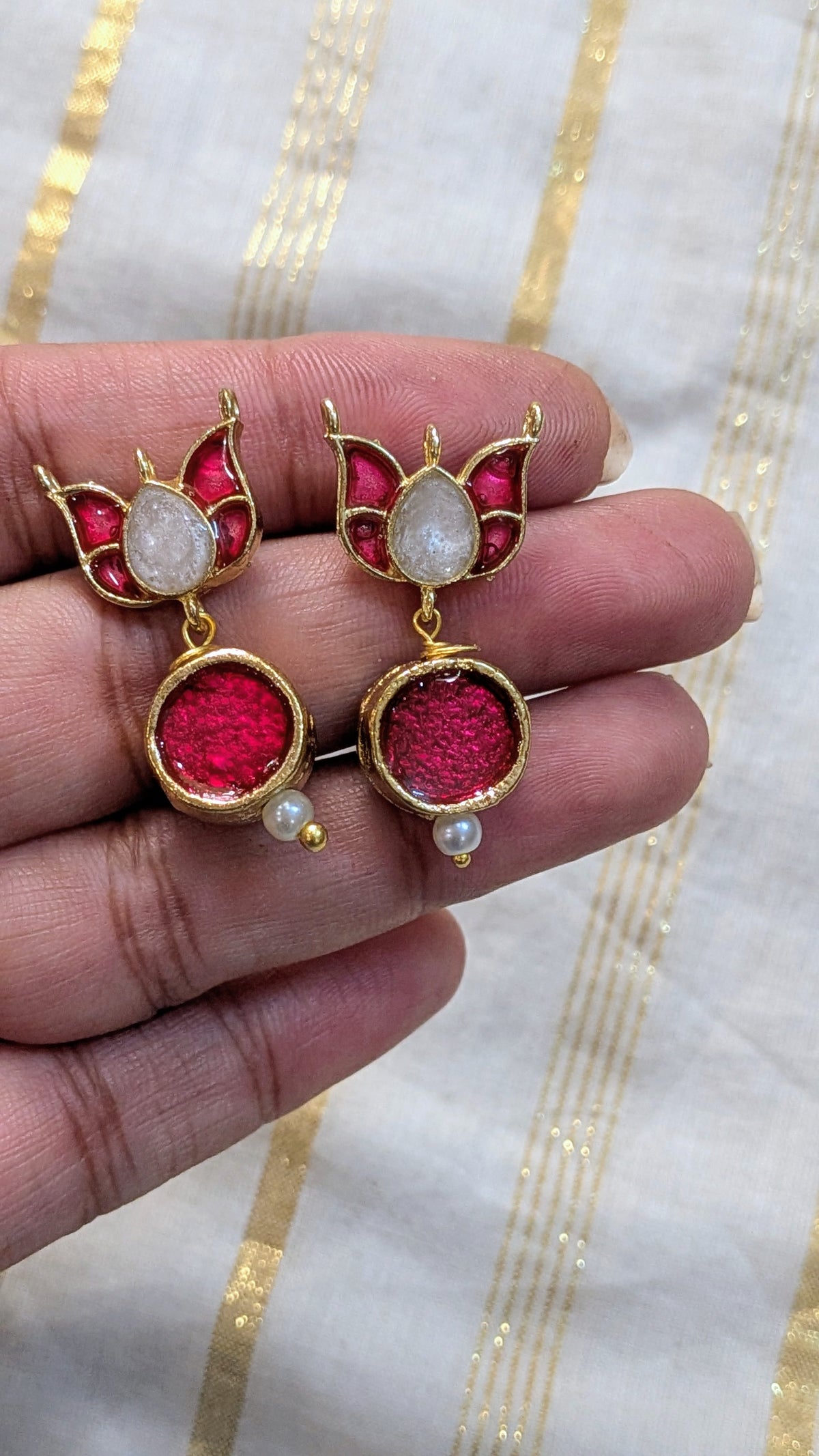Lotus Gola Earrings