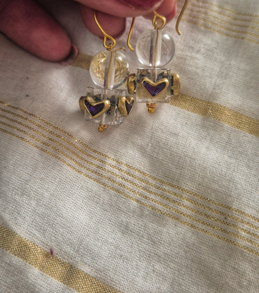 Bead kundan earrings