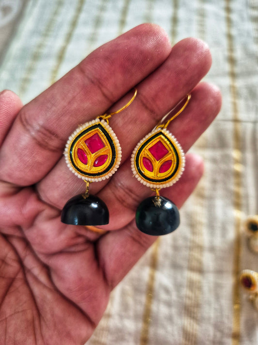Kundan earrings jhumka