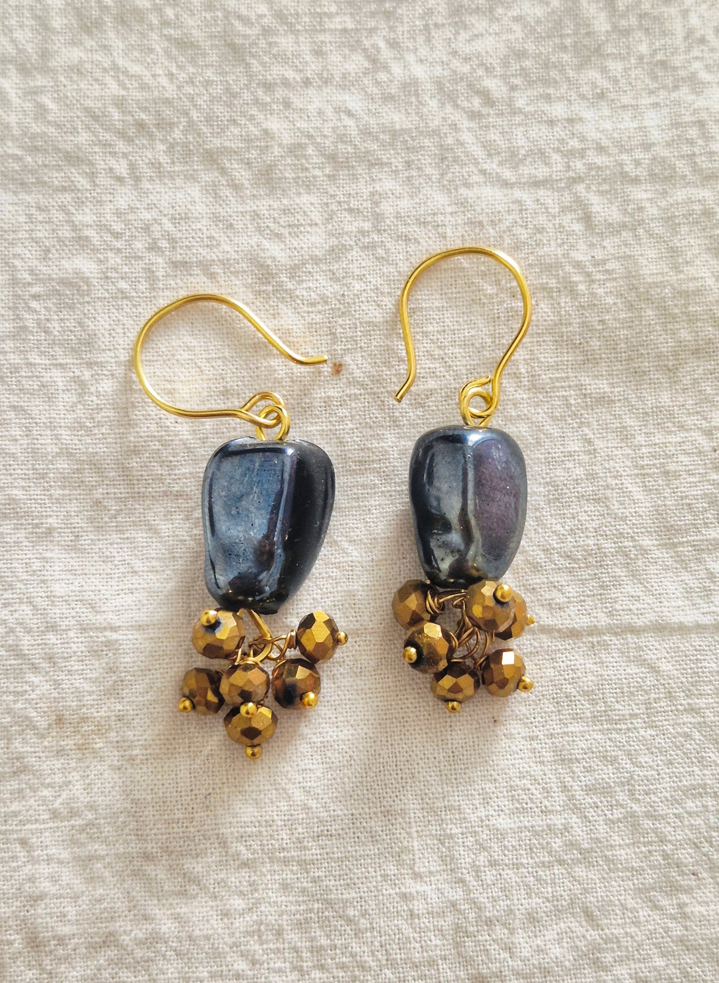 Bead kundan earrings