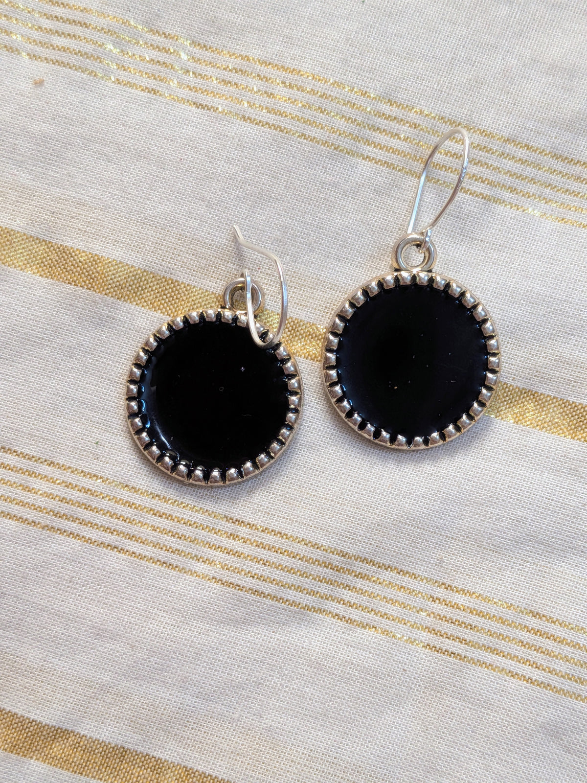 Black gola Earrings