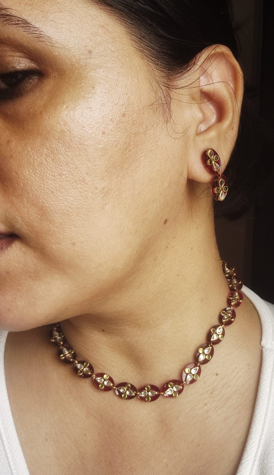 Resin Kundan Necklace set