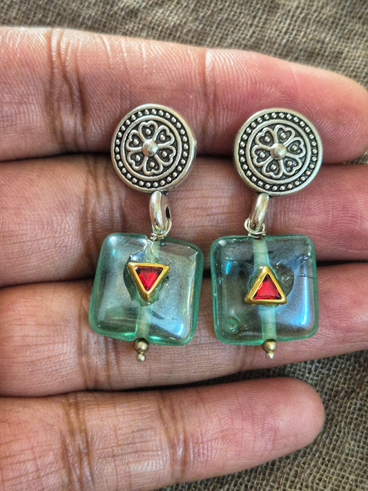 Bead stud wali earrings