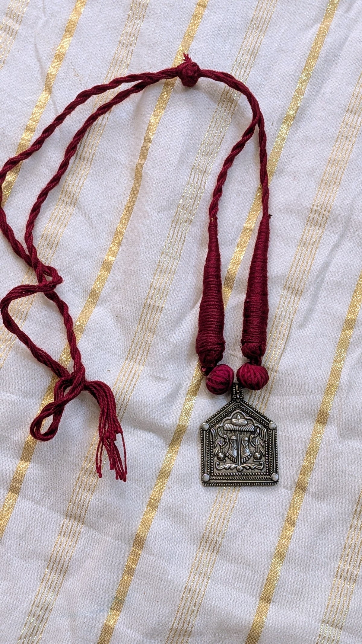 Silver lookalike One pendent necklace