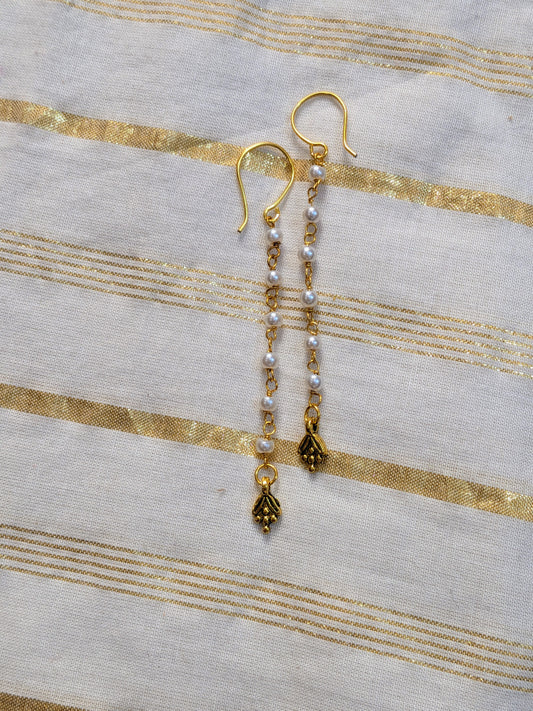 Pearl string patti Earrings
