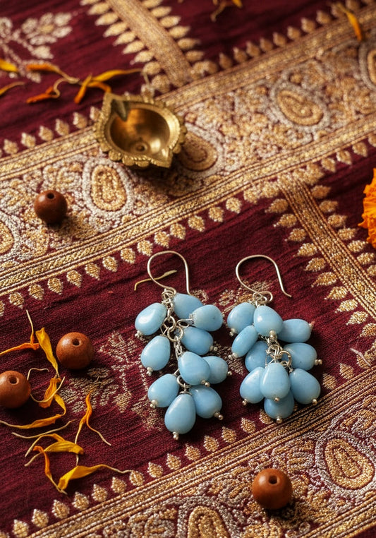 Jhalar bead earrings