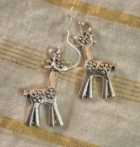 Giraffe charm earrings