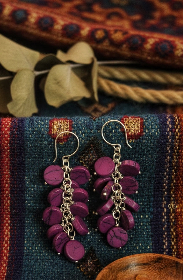 Jhalar bead earrings