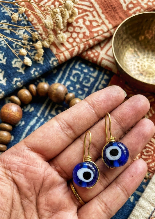 Spiral bead earrings