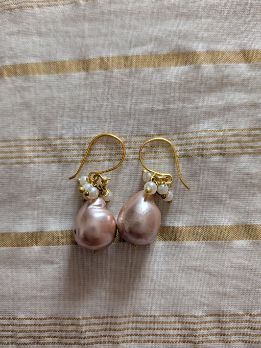 Bada Moti drop bead earrings