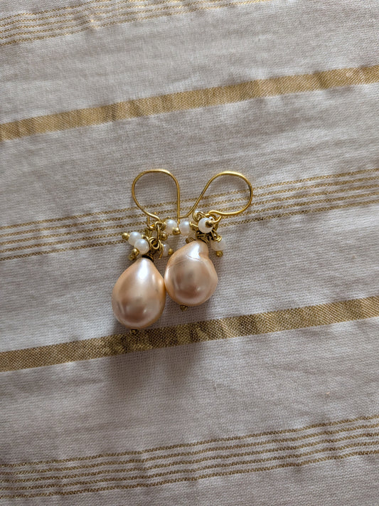 Bada Moti drop bead earrings