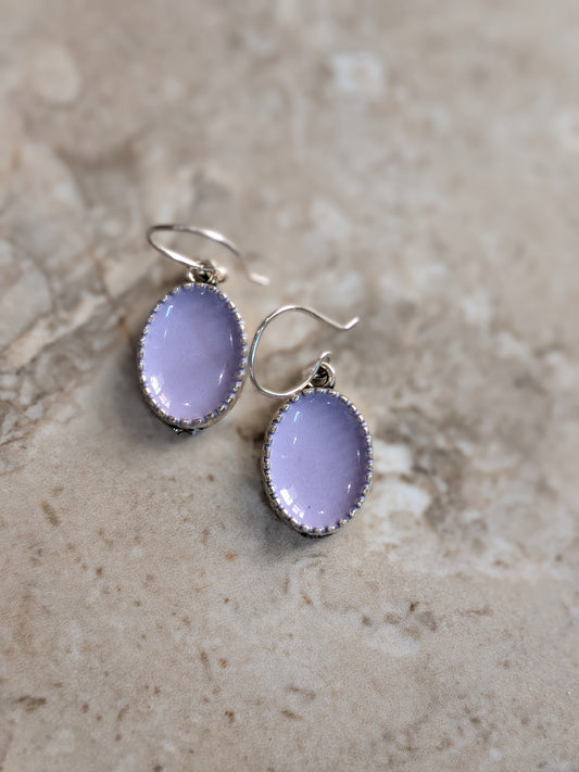 oval round earrings