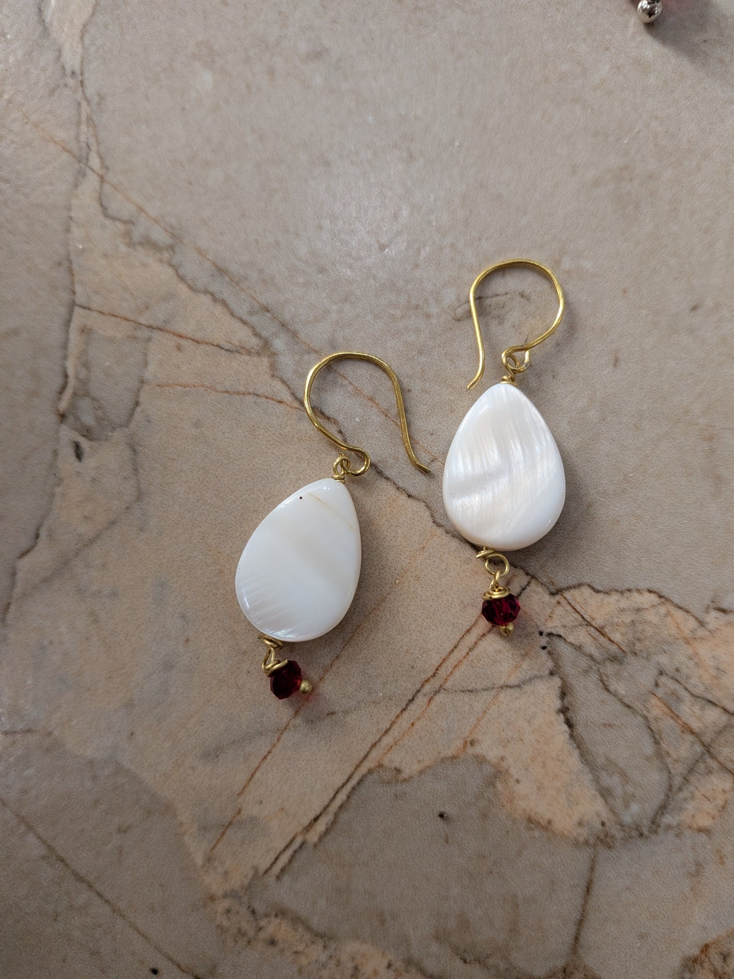 Marble bead earrings
