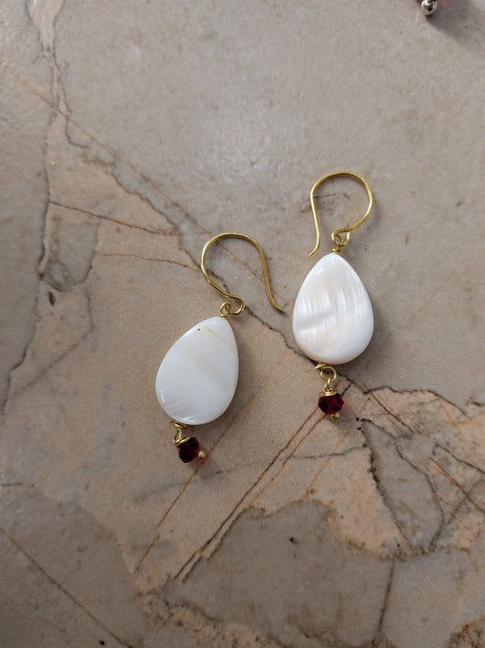 Marble bead earrings