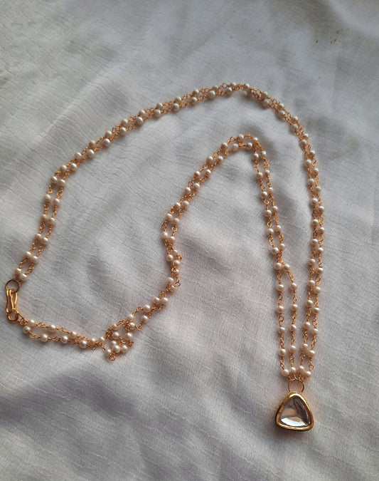 Pearl Chain Long Necklace