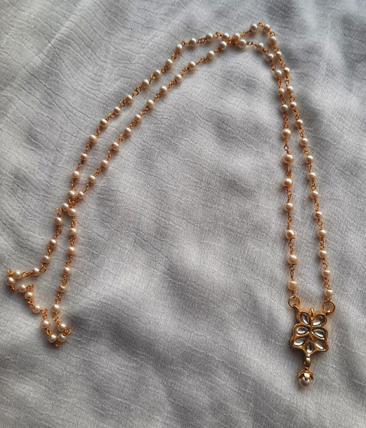 Pearl Chain Long Necklace