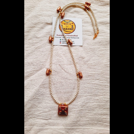 Tabeez Pearl Beaded Necklace