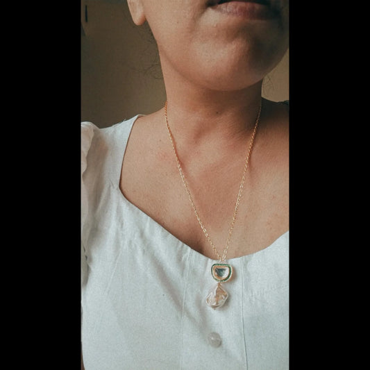 Kundan With pearl bead chain necklace